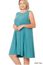 Load image into Gallery viewer, Sleeveless Flared Dress w/ Pockets

