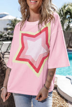 Load image into Gallery viewer, Colorblock Star Half Sleeve Tee
