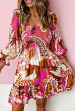 Load image into Gallery viewer, Smocked Floral Print Puff Sleeve Dress

