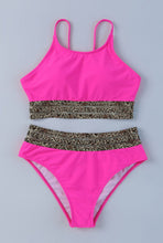 Load image into Gallery viewer, Rose Leopard Print Two Piece Swimsuit
