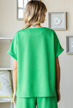 Load image into Gallery viewer, Textured Split Neck Short Sleeved Tunic
