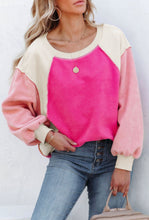 Load image into Gallery viewer, Pink Fleece Colorblock Pullover
