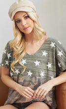 Load image into Gallery viewer, Stars and Camo Tee
