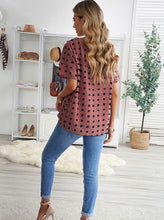 Load image into Gallery viewer, Swiss Dot Short Sleeve Blouse
