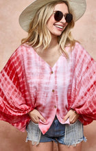 Load image into Gallery viewer, Bamboo Tie-dye Rayon Crinkle Blouse
